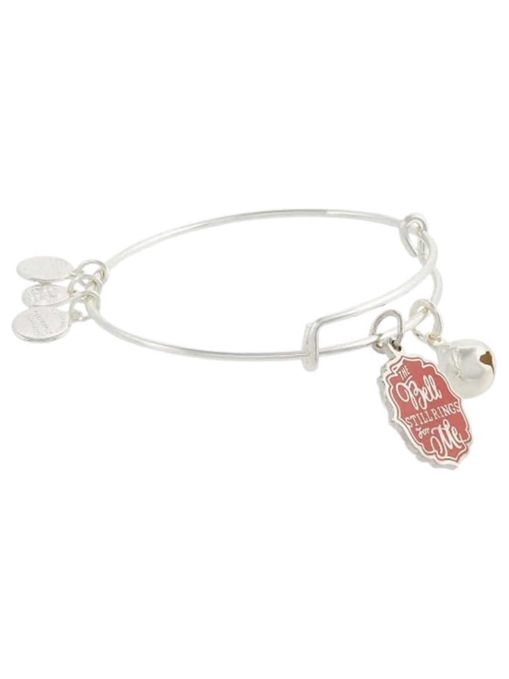 NIB! Alex and Ani The Polar Express Bell Still Rings Bangle Bracelet - Silver